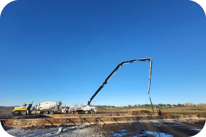 Commercial concrete pumping project