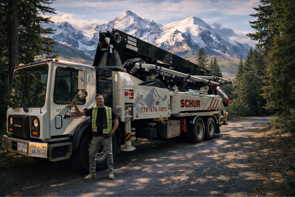 Joel Schur, owner and operator of Schur Concrete Pumping Ltd.