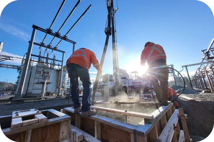 Industrial concrete pumping project